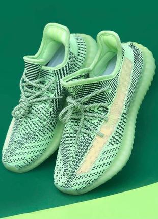 Кроссовки текстильные сетка adidas yeezy boost 350 v2 yeezreel2 фото