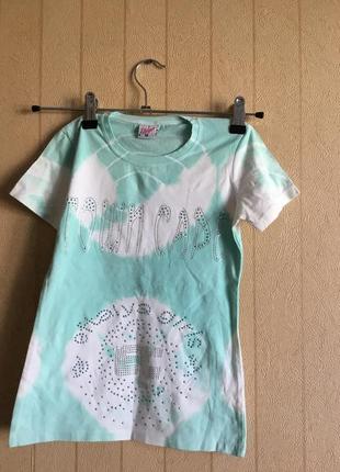 Стильна футболка для дівчаток на ріст 116