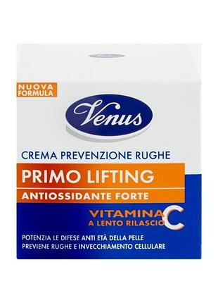 Крем для обличчя проти перших зморщок з ефектом ліфтингу та віт з venus crema prevenzione rughe,50 мл