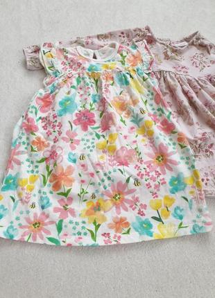 Платье (2 шт) для девочки 9-12 месяцев2 фото