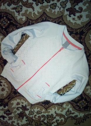 Ошатна кофта/бомбер на блискавці для модняшки 4/5років