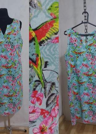 Яркое платье из смесового льна george