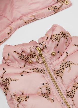Безрукавка стьобана жилетка принт леопарди жилет  h&m 2
