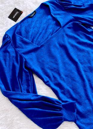 Яскрава синя сорочка з широкими рукавами kaleidoscope2 фото