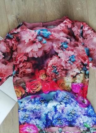 Шикарне плаття міді від asos floral print dress2 фото