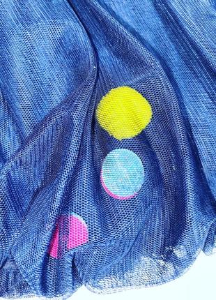 Нарядная фатиновая юбочка синего цвета60 размер: 80 (12-18мес)10 фото