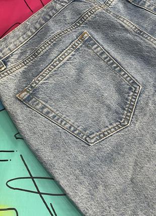 Вінтажні світло-блакитні широкі прямі джинси asos design6 фото