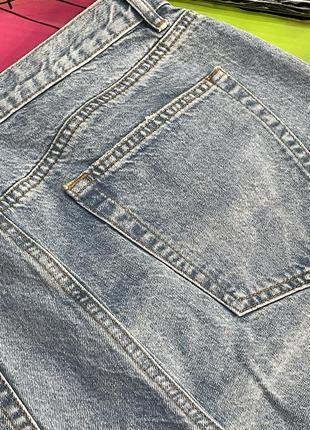 Вінтажні світло-блакитні широкі прямі джинси asos design7 фото