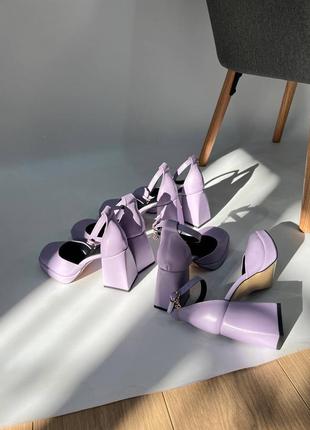 Эксклюзивные туфли босоножки женские из натуральной итальянской кожи и замша женские на каблуке платформе3 фото