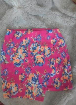Яркая юбка в цветочный принт new look2 фото
