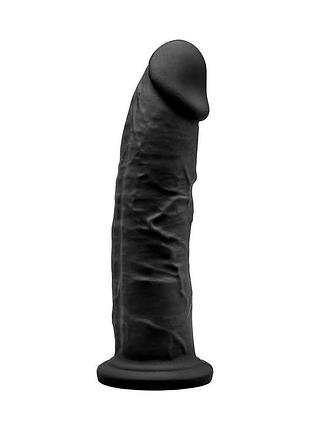 Фалоімітатор silexd henry black (model 2 size 7.5in), двошаровий, силікон + silexpan, діаметр 4,8 см