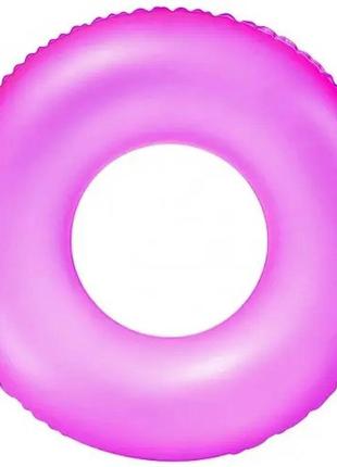 Надувной круг для купания 59262 неоновый (розовый)
