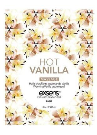 Пробник масажної олії exsens hot vanilla 3мл