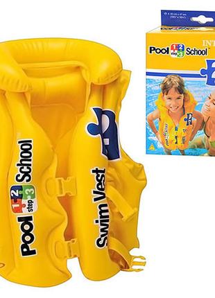 Детский надувной жилет intex для безопасного плавания в бассейнах и открытых водоемах от 3-6 лет2 фото