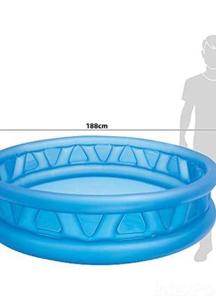 Детский надувной бассейн intex 58431 «летающая тарелка», 188 х 46 см. бассейн детский надувной круглый4 фото
