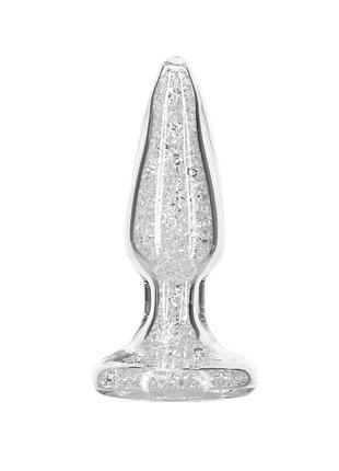 Стеклянная анальная пробка pillow talk fancy luxurious glass anal plug, ⌀3,1см, вибропуля в подарок