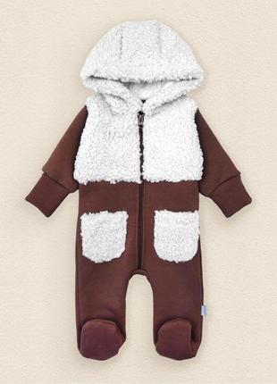 Демисезонный комбинезон трехнитка, 62 - 74 см