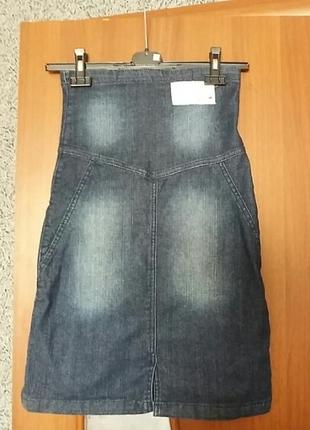 Джинсовая юбка с корсетом размер м4 фото