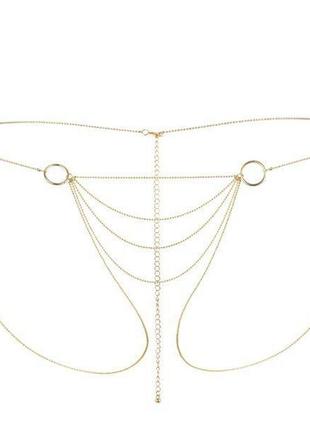 Цепочка-трусики bijoux indiscrets magnifique bikini chain – gold, украшение для тела2 фото