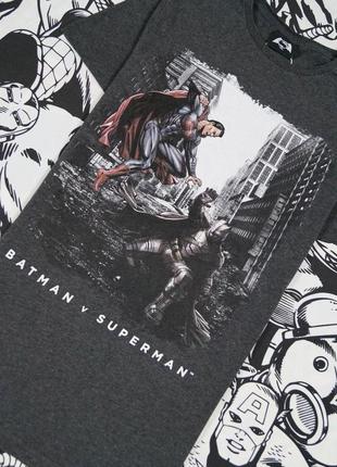 Футболка с принтом бэтмена и супермена batman v superman dc comics