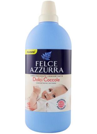 Кондиционер для белья felce azzurra dolci coccole концентрированный смягчитель 1025 мл (8001280408786)