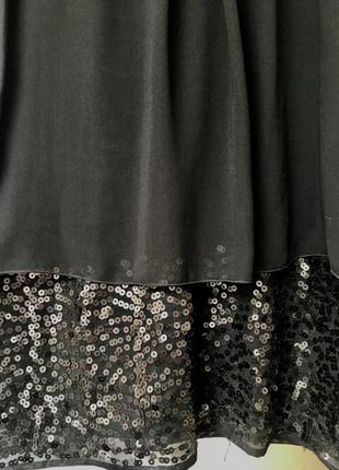 Маревне красиве чорне шифонова сукня з паєтками3 фото
