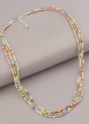 105281 подвеска  циркон серебро(925) 40 см.