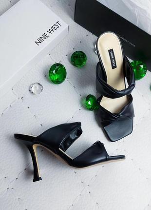 Nine west оригинал черные босоножки на шпильке