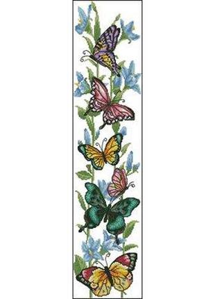 Набір для вишивки хрестиком. розмір:   12*53 см колекція метеликів