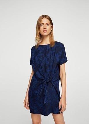 Платье mango. свободный фасон, натуральный состав