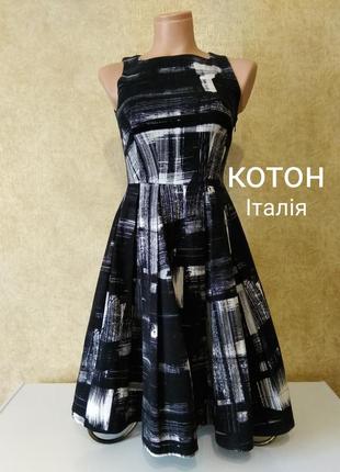 Якісна котонова сукня rinascimento в стилі нью лук італія розмір 34/36,  платье из натурального хлопка в стиле new look на девушку petit