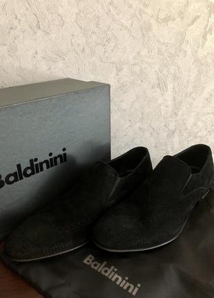 Baldinini мужские туфли замшевые. оригинальные чёрные туфли италия