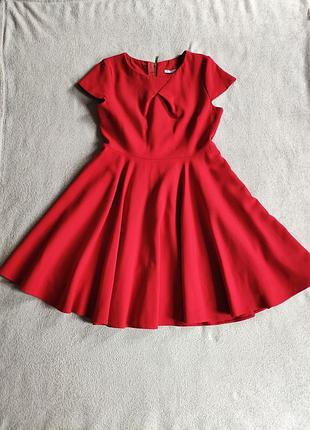 Британського бренду  tu модна красива, пишна оригінальна червона  вечірня сукня плаття