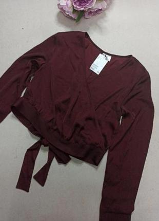 Красивая блуза винного цвета h&amp;m4 фото