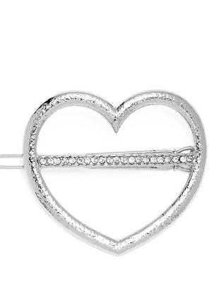 Оригінальний сріблястий шпилька для волосся у формі серця1 фото