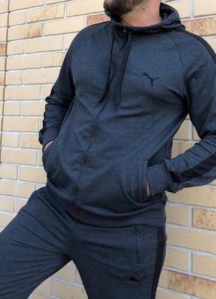 Спортивный костюм puma серый / брендовые мужские спорт костюмы пума2 фото