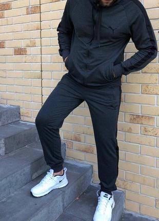 Спортивный костюм puma серый / брендовые мужские спорт костюмы пума4 фото