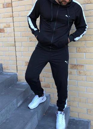 Мужской спортивный костюм puma черный / костюм пума осень - весна2 фото
