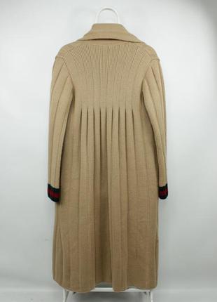 Женское вязаное пальто gucci vintage 70's knit wool coat8 фото