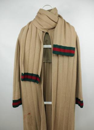 Женское вязаное пальто gucci vintage 70's knit wool coat2 фото