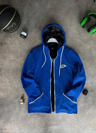 Чоловіча вітровка nike синя / брендові весняні куртки найк1 фото