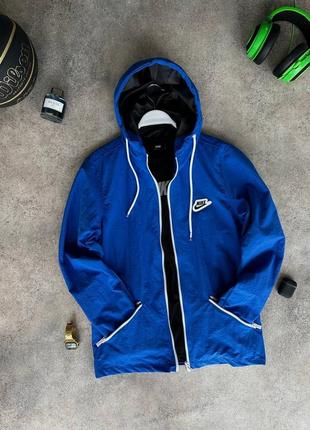 Мужская ветровка nike синяя / брендовые весенние куртки найк6 фото