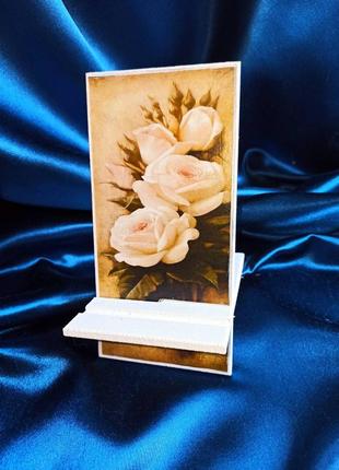 Підставка 'букет троянд' для електронної книги, смартфона, планшета, телефону-гарний подарунок жінці