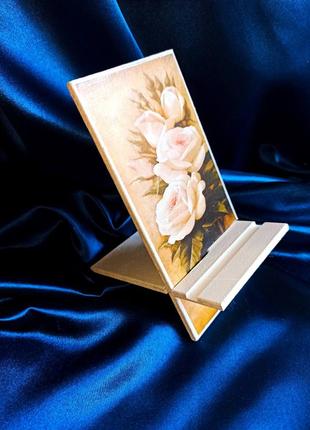 Підставка 'букет троянд' для електронної книги, смартфона, планшета, телефону-гарний подарунок жінці5 фото