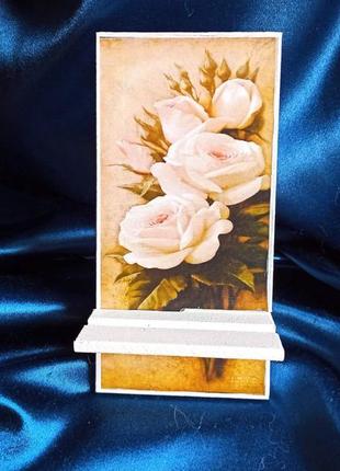 Підставка 'букет троянд' для електронної книги, смартфона, планшета, телефону-гарний подарунок жінці3 фото