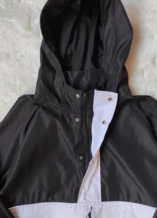 Черная мужская деми спортивная куртка ветровка анорак батал на высокий рост карманом спереди jordan8 фото