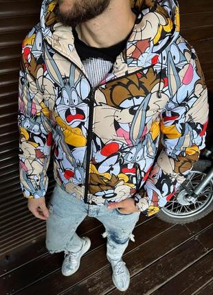 Стильная молодежная куртка на весну / куртки на подростков / мужские куртки с принтами