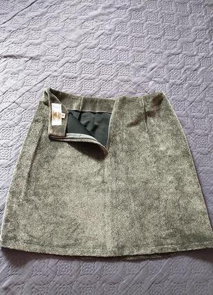 Міні спідниця під велюр оксамит 3