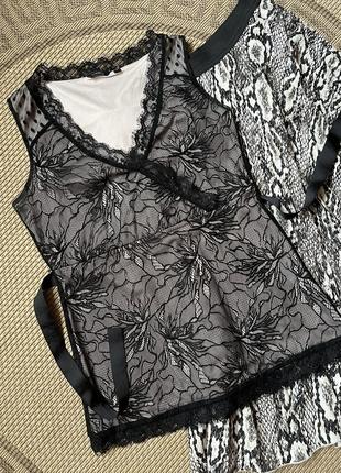 Топ майка кружевная гипюр