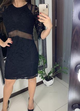 🐈‍⬛чёрное кружевное платье миди/чёрное платье с кружевом/чёрное нарядное платье с сеткой🐈‍⬛4 фото